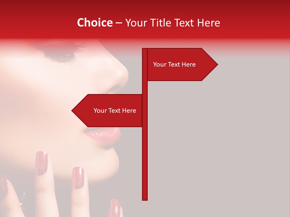 Portrait Brunette Beautiful PowerPoint Template