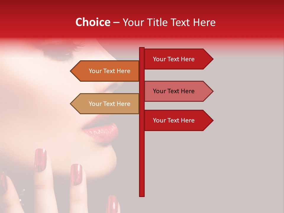 Portrait Brunette Beautiful PowerPoint Template