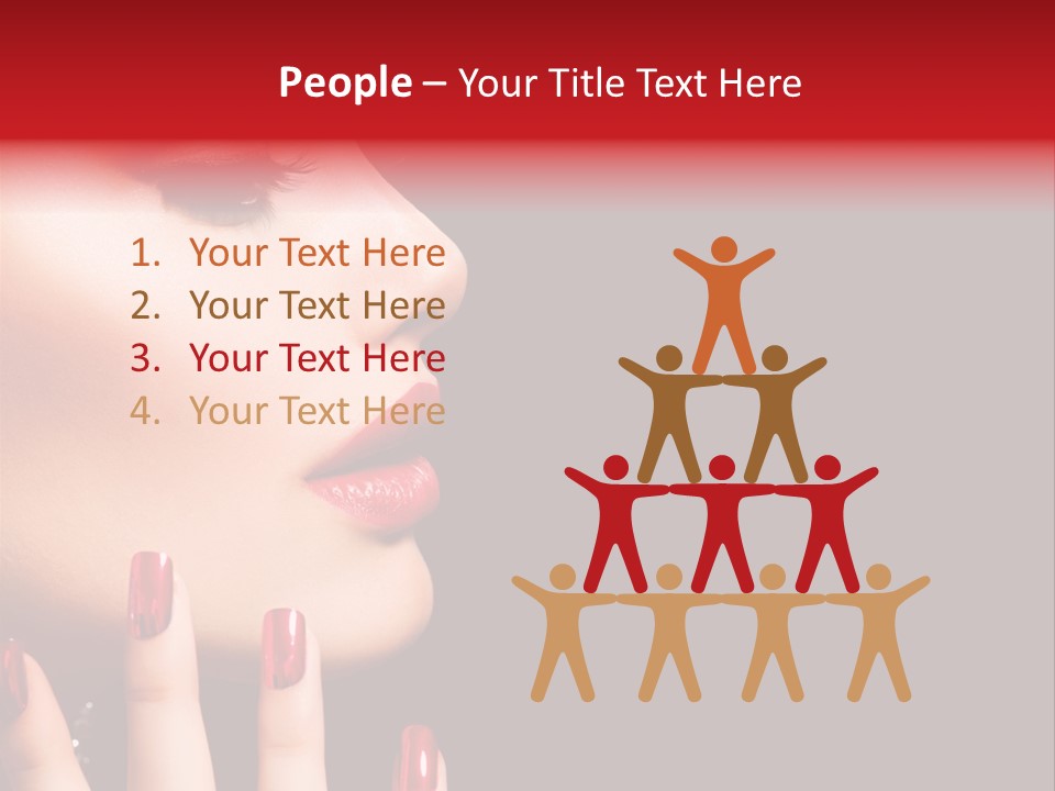 Portrait Brunette Beautiful PowerPoint Template