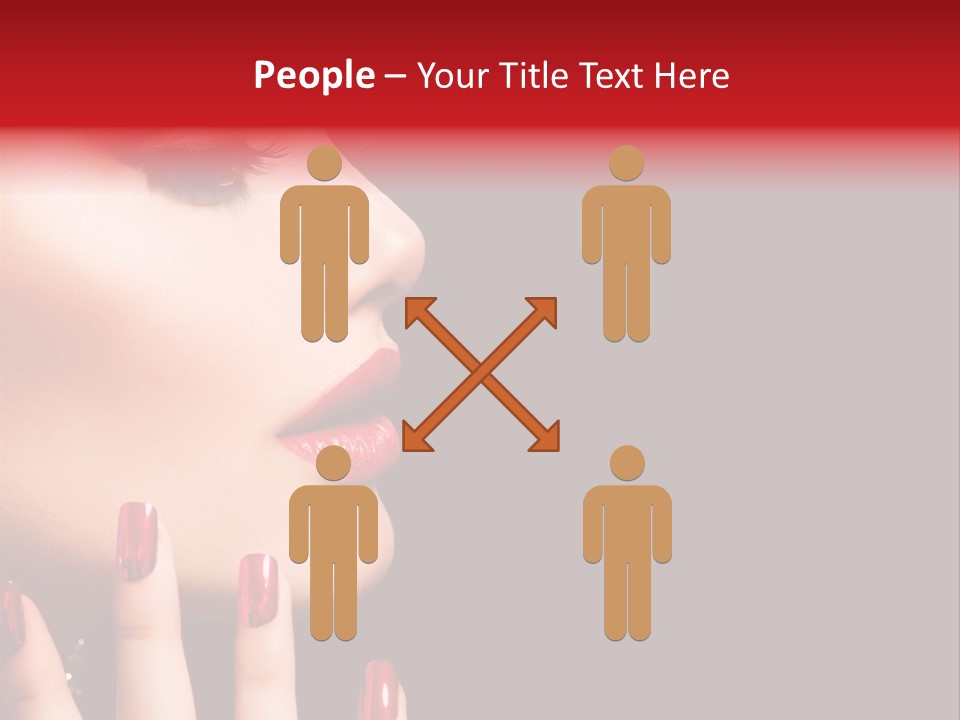 Portrait Brunette Beautiful PowerPoint Template