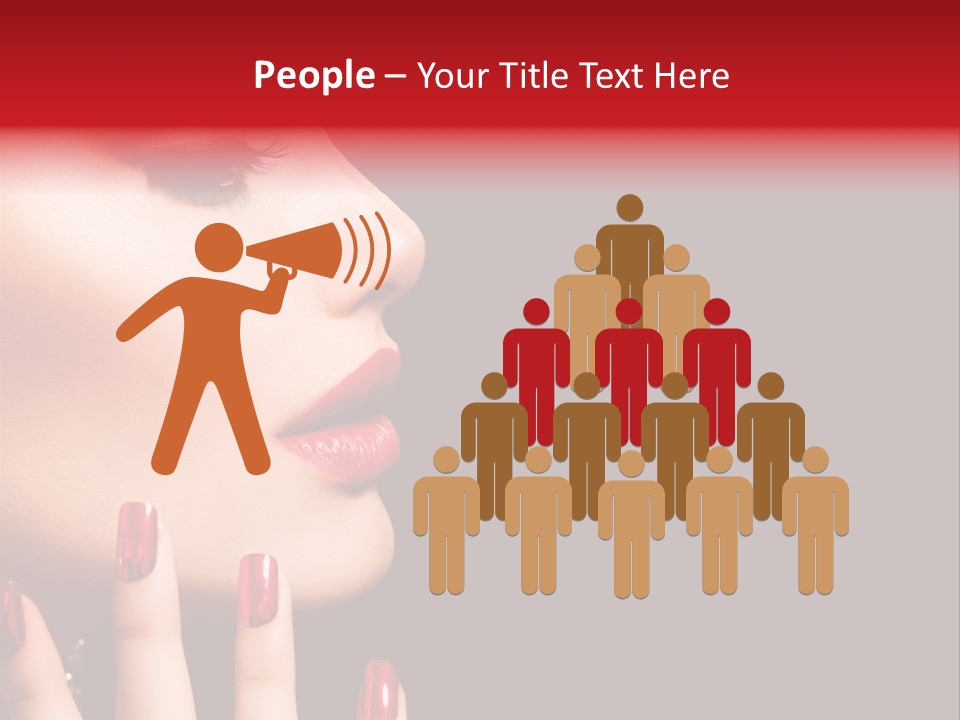 Portrait Brunette Beautiful PowerPoint Template