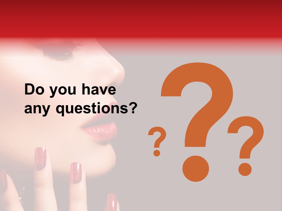 Portrait Brunette Beautiful PowerPoint Template