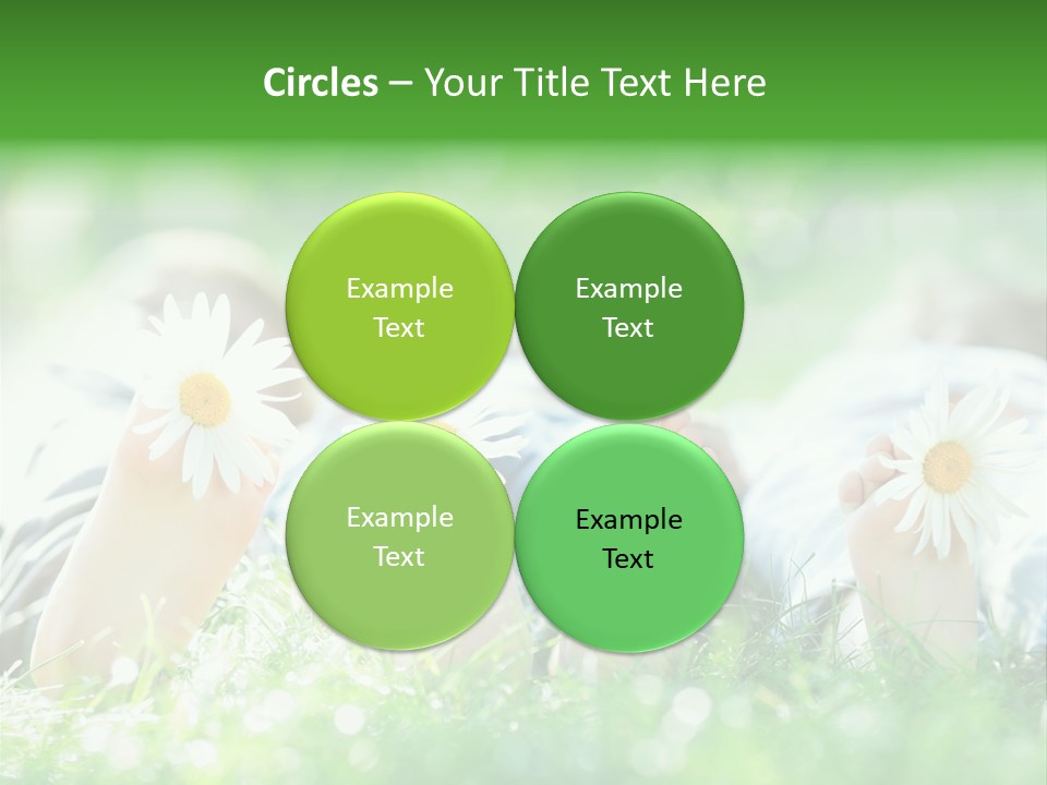 Outside Park Caucasian PowerPoint Template