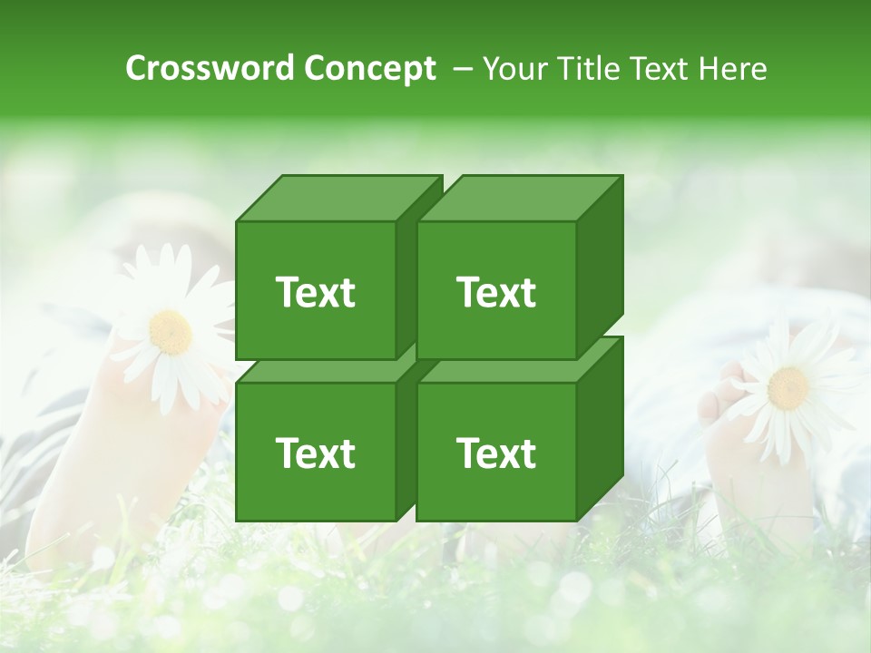 Outside Park Caucasian PowerPoint Template