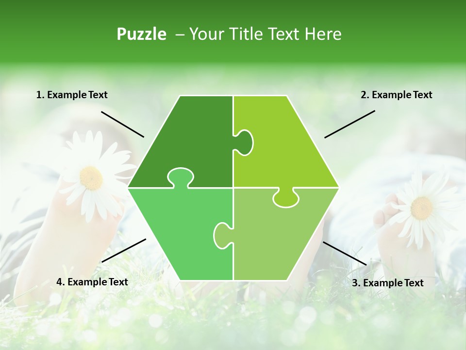 Outside Park Caucasian PowerPoint Template