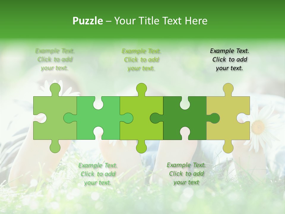 Outside Park Caucasian PowerPoint Template