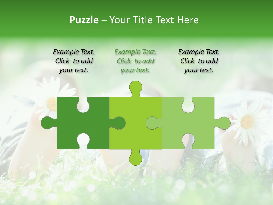 Outside Park Caucasian PowerPoint Template