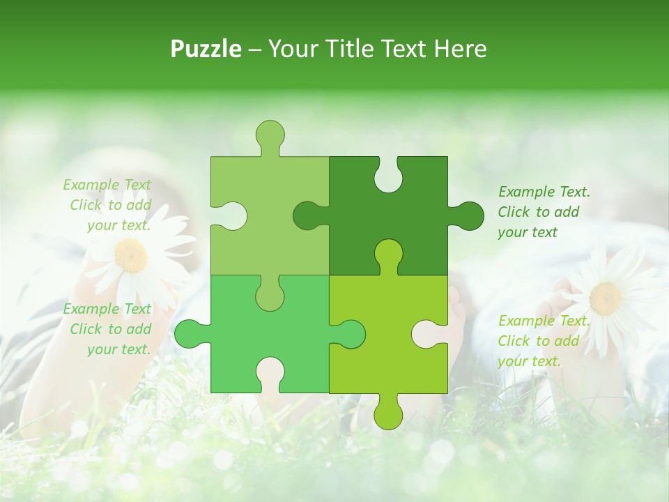 Outside Park Caucasian PowerPoint Template