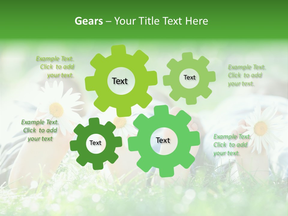 Outside Park Caucasian PowerPoint Template