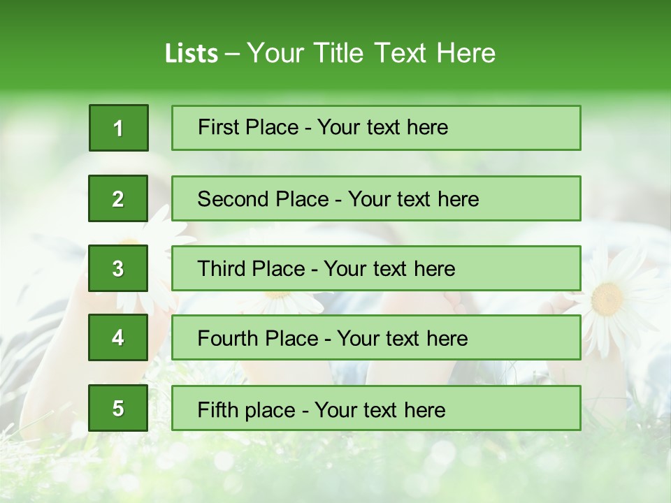 Outside Park Caucasian PowerPoint Template