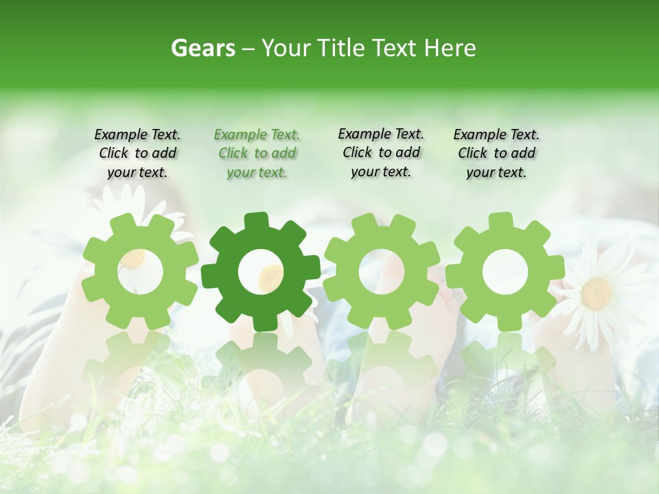 Outside Park Caucasian PowerPoint Template