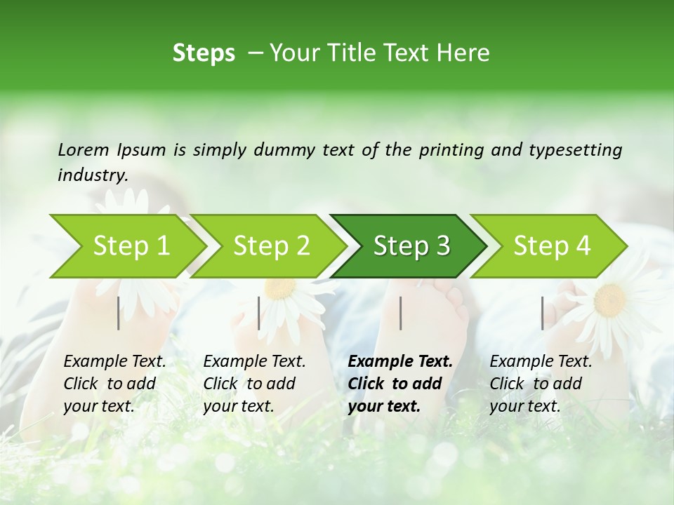 Outside Park Caucasian PowerPoint Template