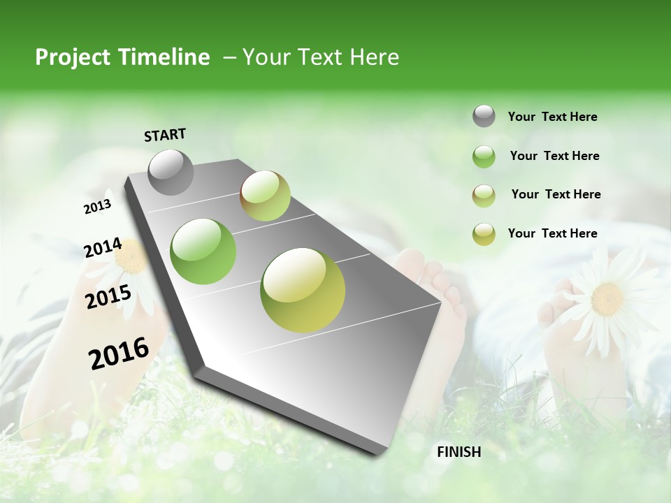 Outside Park Caucasian PowerPoint Template