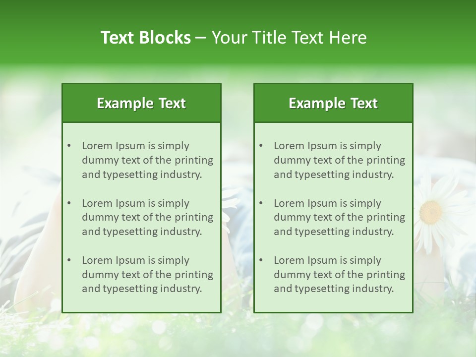 Outside Park Caucasian PowerPoint Template