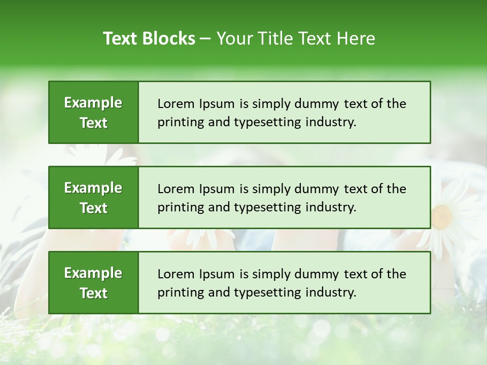 Outside Park Caucasian PowerPoint Template