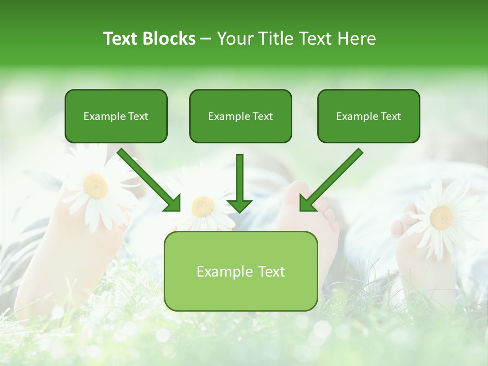Outside Park Caucasian PowerPoint Template