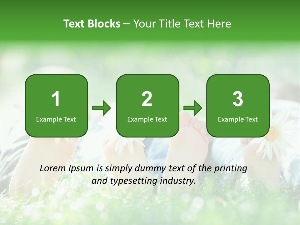 Outside Park Caucasian PowerPoint Template