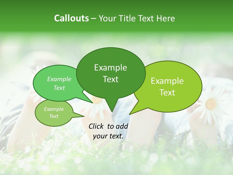 Outside Park Caucasian PowerPoint Template