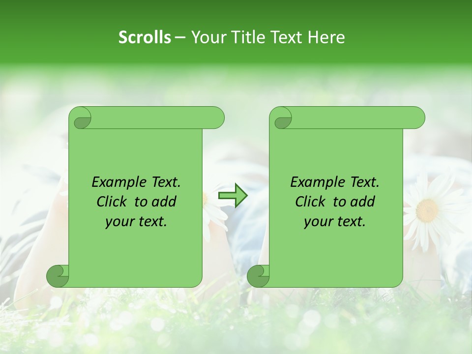 Outside Park Caucasian PowerPoint Template