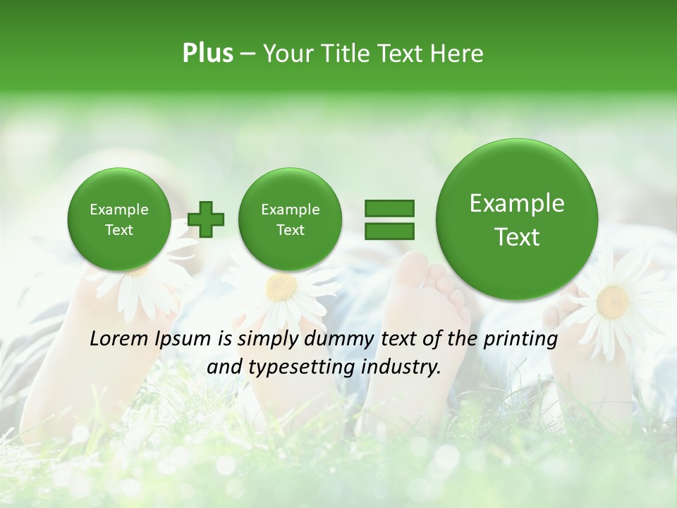 Outside Park Caucasian PowerPoint Template