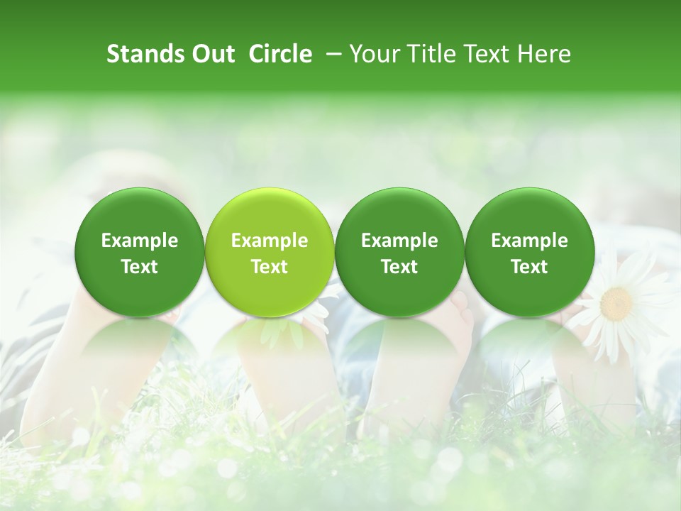 Outside Park Caucasian PowerPoint Template