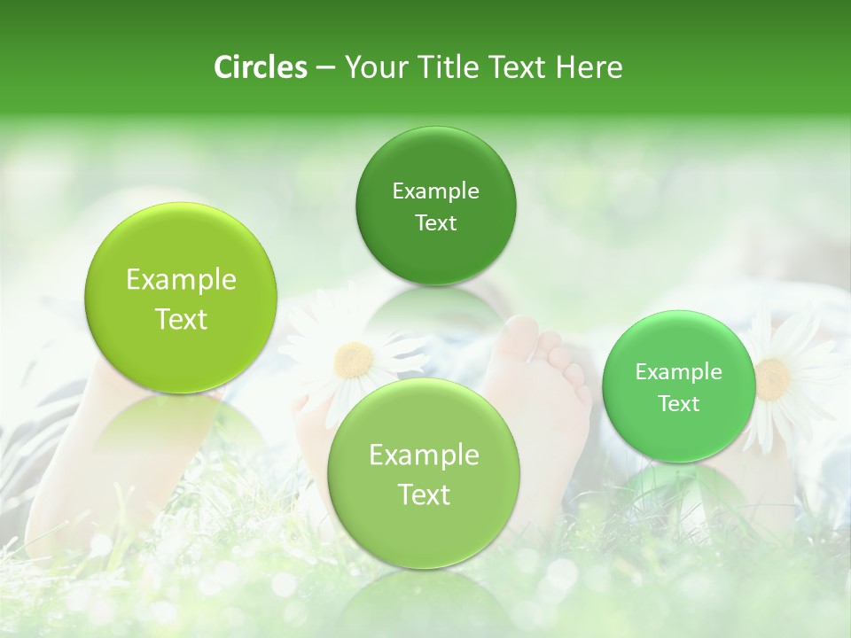 Outside Park Caucasian PowerPoint Template