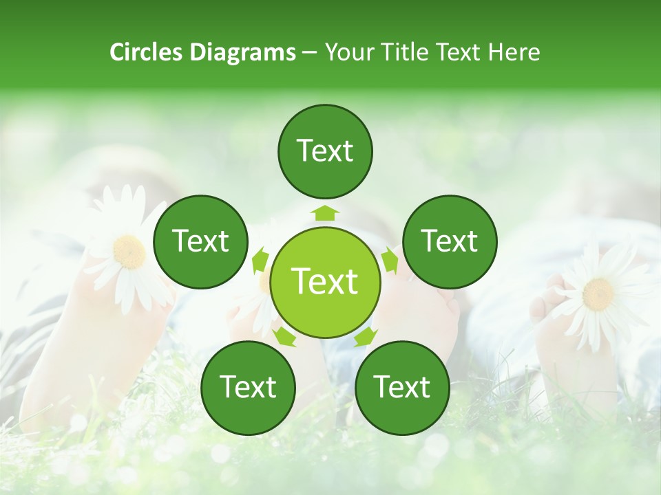 Outside Park Caucasian PowerPoint Template