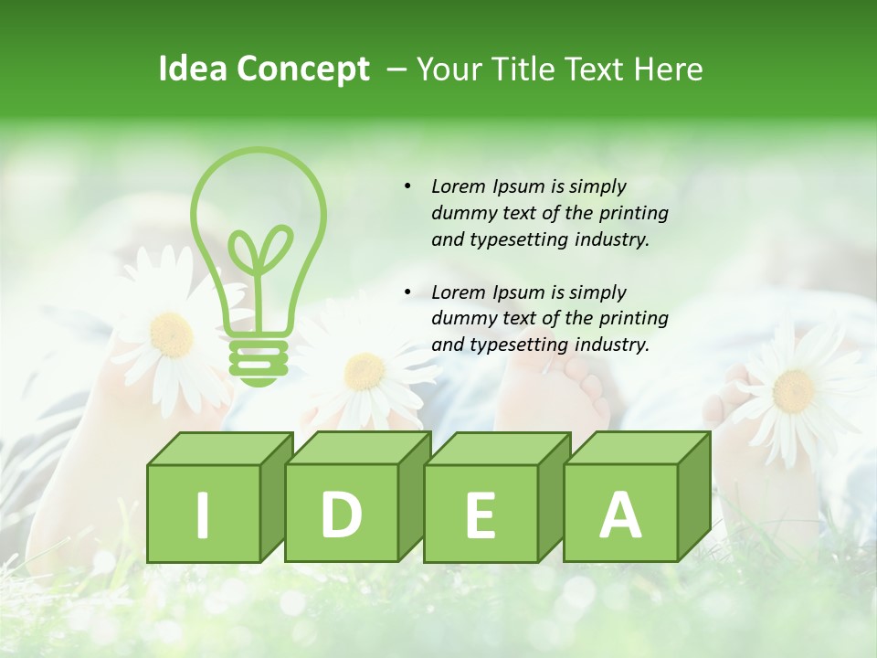 Outside Park Caucasian PowerPoint Template