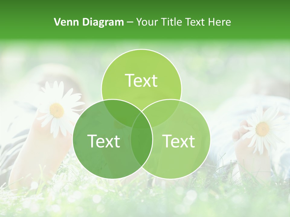 Outside Park Caucasian PowerPoint Template