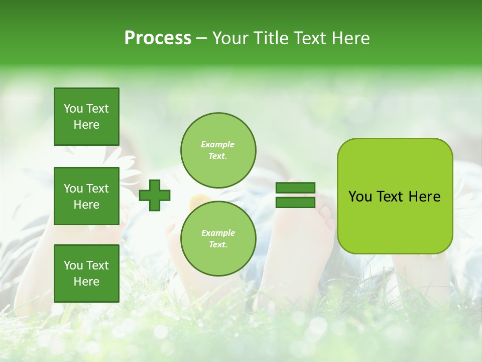 Outside Park Caucasian PowerPoint Template