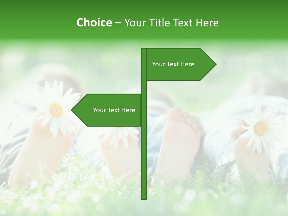 Outside Park Caucasian PowerPoint Template