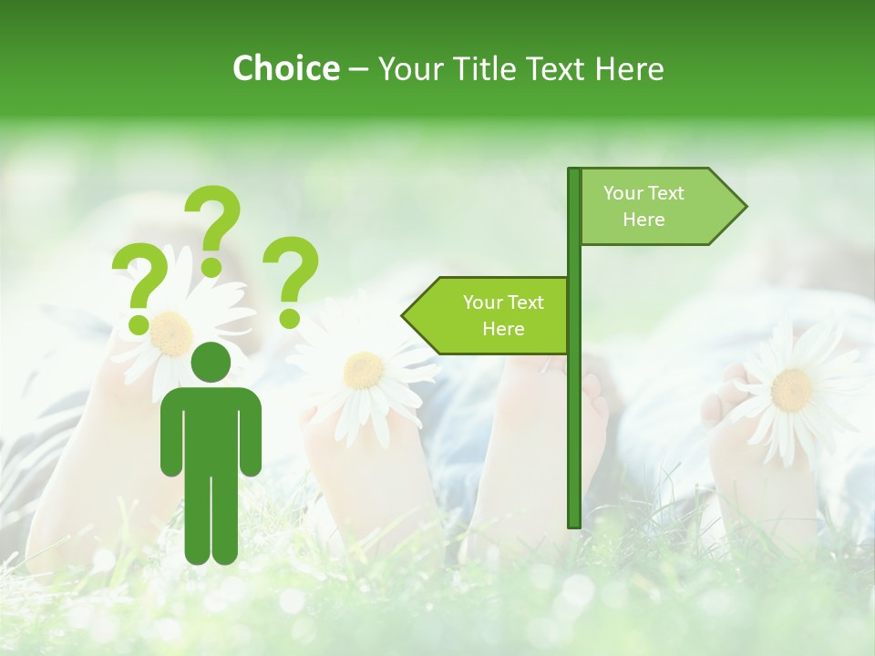 Outside Park Caucasian PowerPoint Template