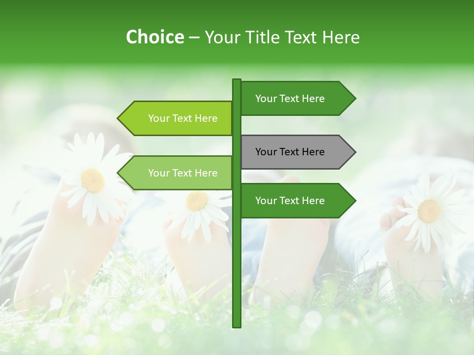 Outside Park Caucasian PowerPoint Template