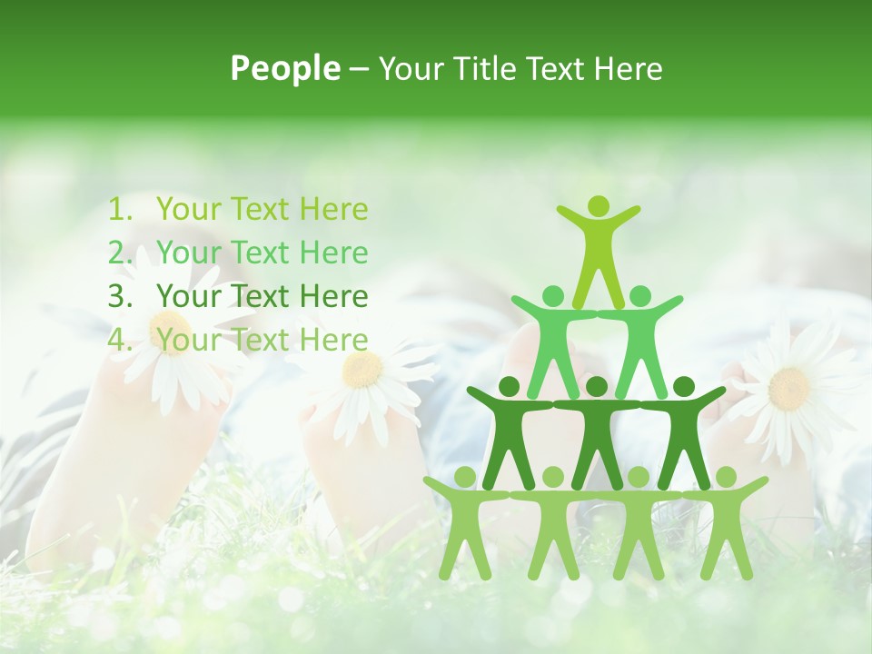 Outside Park Caucasian PowerPoint Template