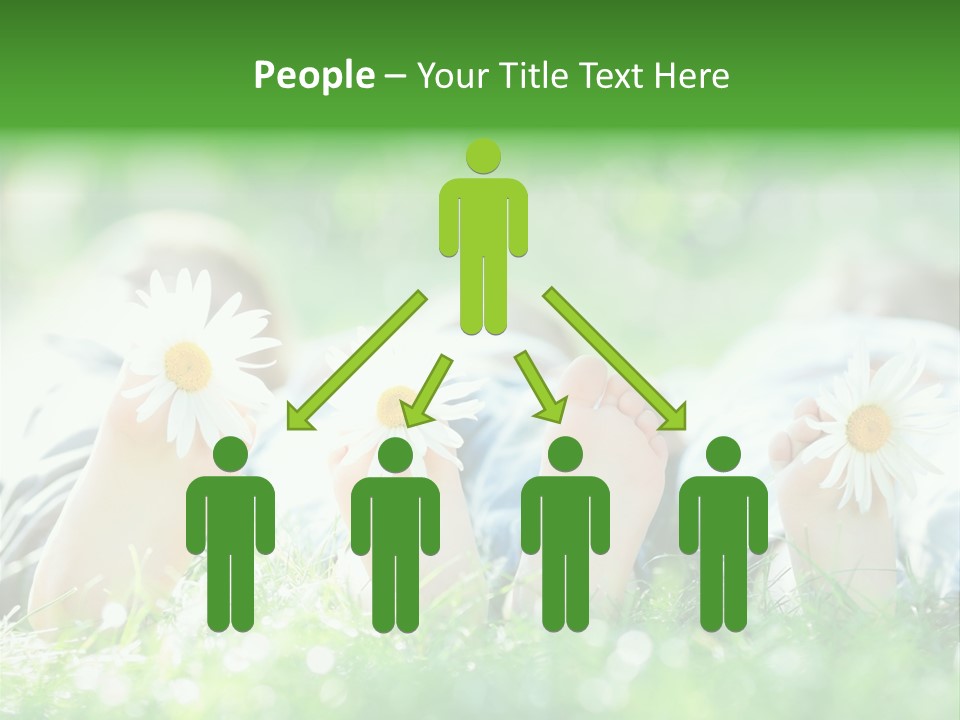 Outside Park Caucasian PowerPoint Template