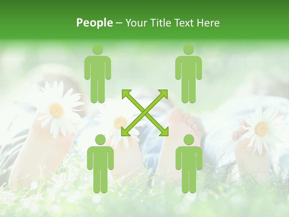 Outside Park Caucasian PowerPoint Template