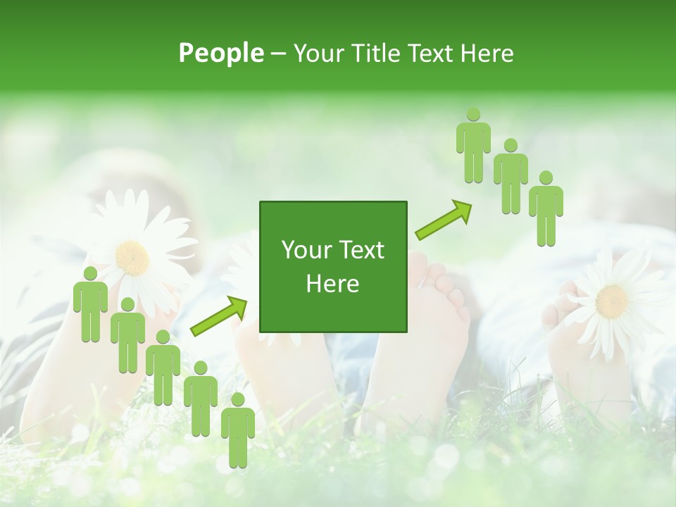 Outside Park Caucasian PowerPoint Template