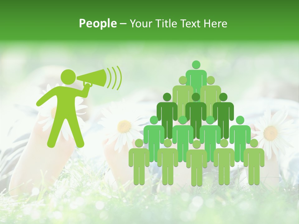 Outside Park Caucasian PowerPoint Template