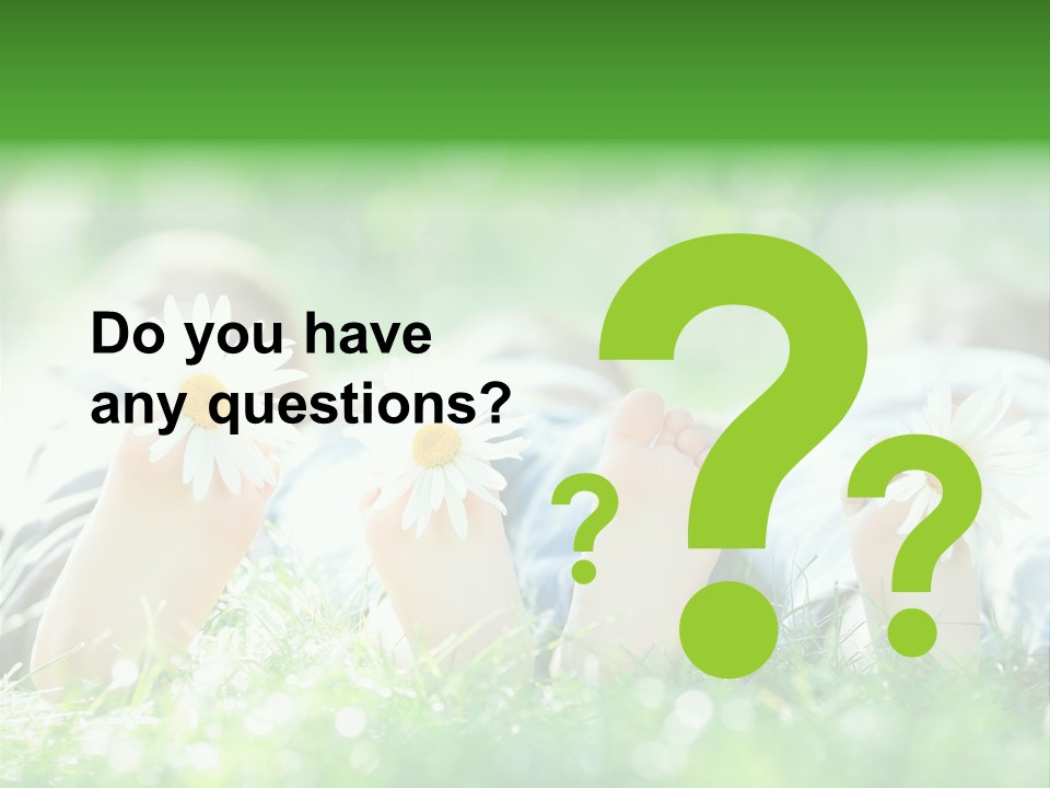 Outside Park Caucasian PowerPoint Template