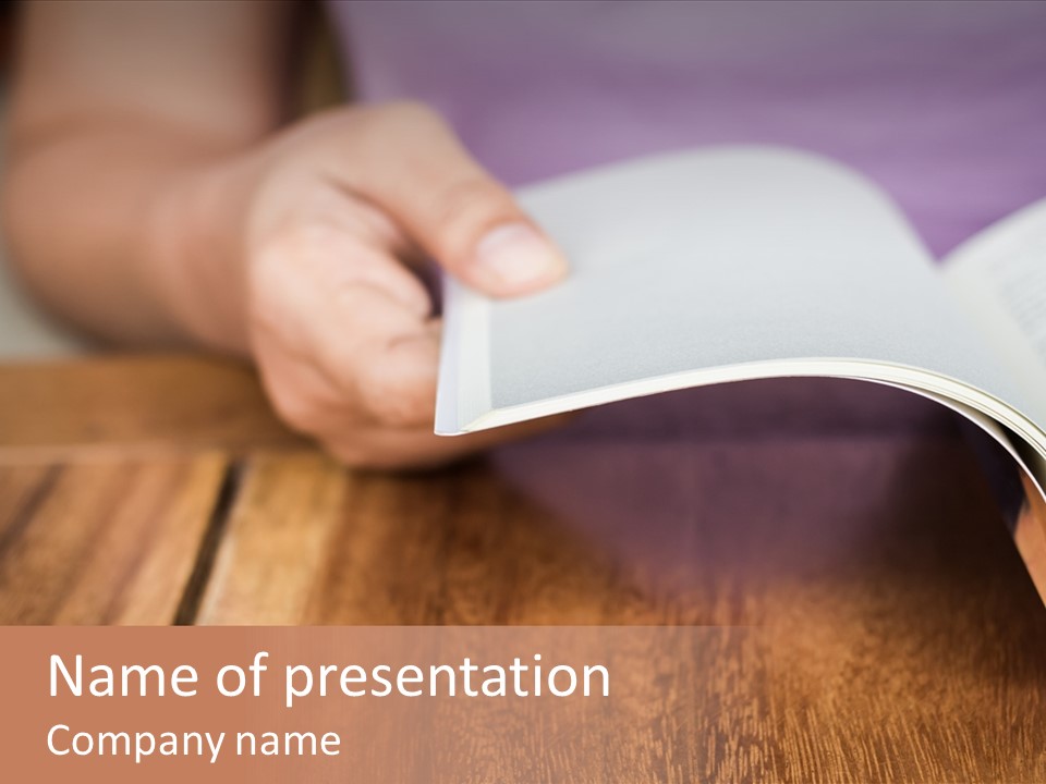 Blank Literature Reader PowerPoint Template