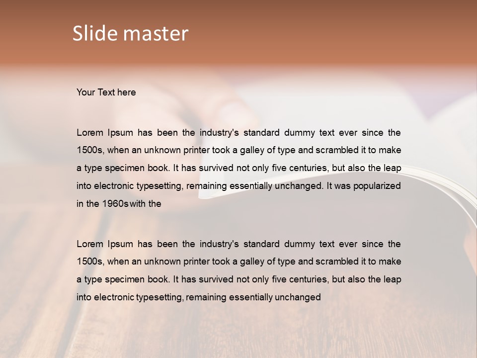 Blank Literature Reader PowerPoint Template