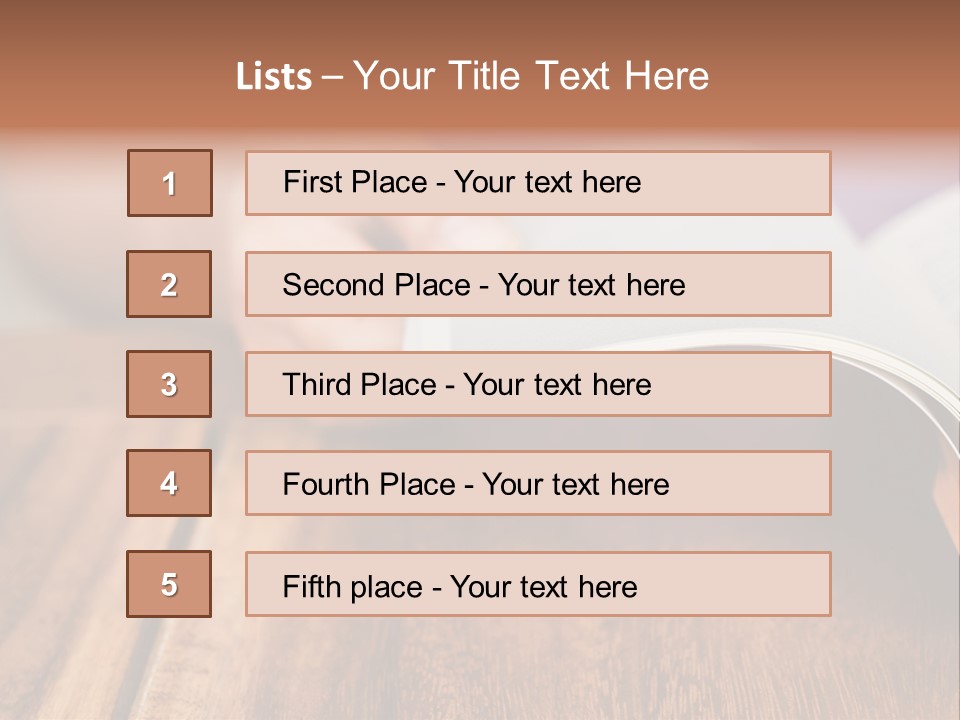 Blank Literature Reader PowerPoint Template