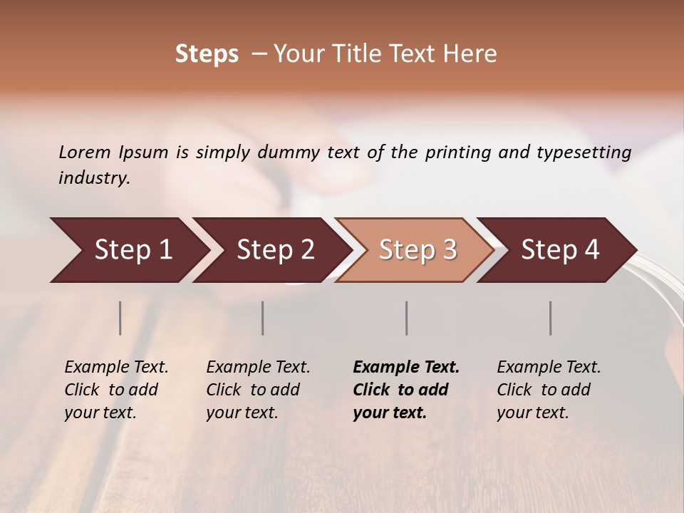 Blank Literature Reader PowerPoint Template