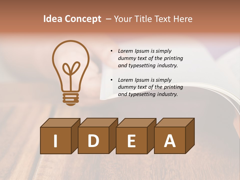 Blank Literature Reader PowerPoint Template