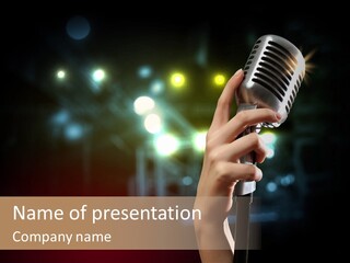 Sing Instrument Vintage PowerPoint Template