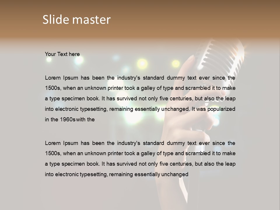 Sing Instrument Vintage PowerPoint Template