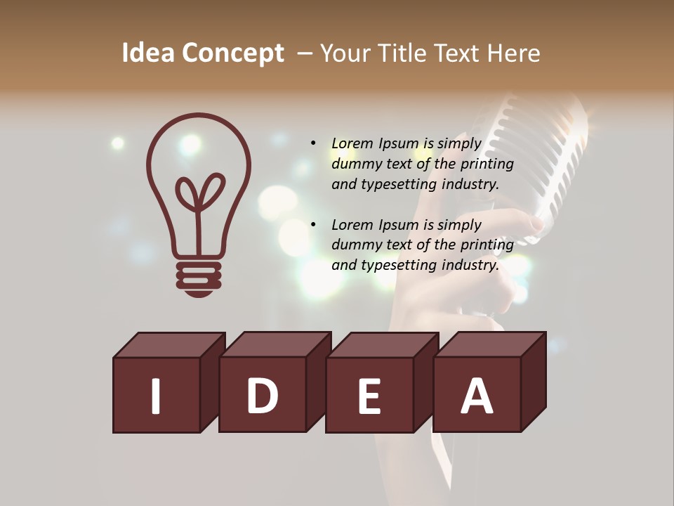 Sing Instrument Vintage PowerPoint Template