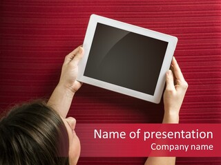 Desk Internet Tablet PowerPoint Template