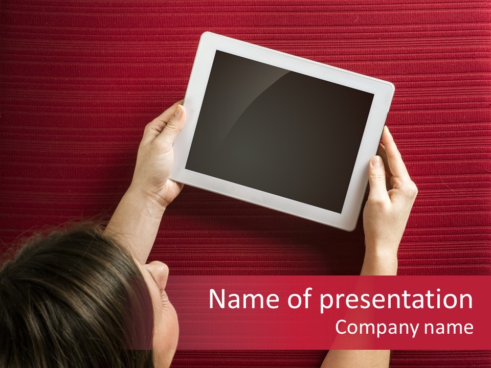 Desk Internet Tablet PowerPoint Template