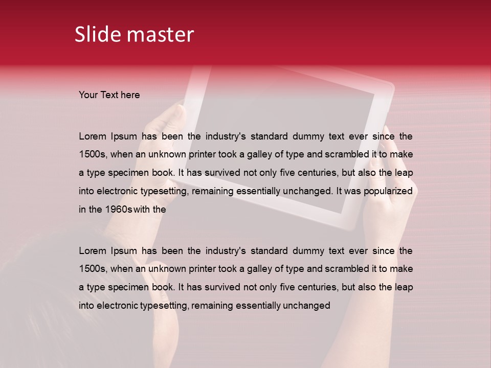 Desk Internet Tablet PowerPoint Template